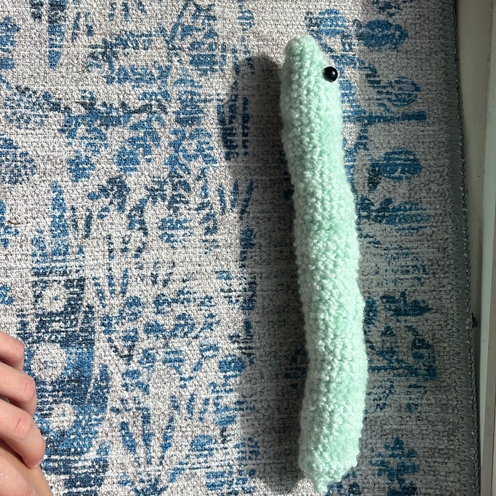 Teal glittery scented snake